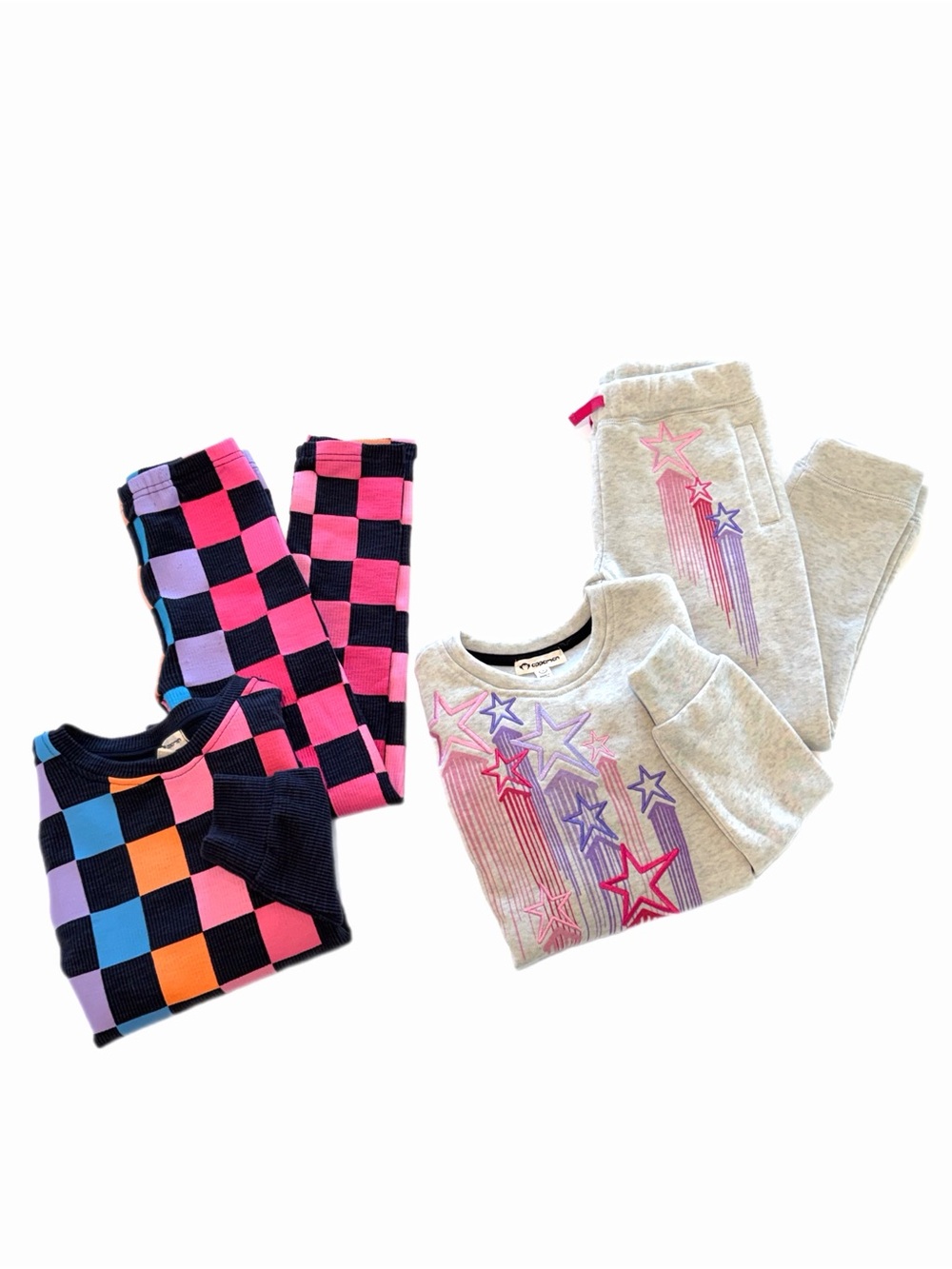 Appaman Kids Loungewear Sweatshirt Pants Legging Set Stars and Checkerboard